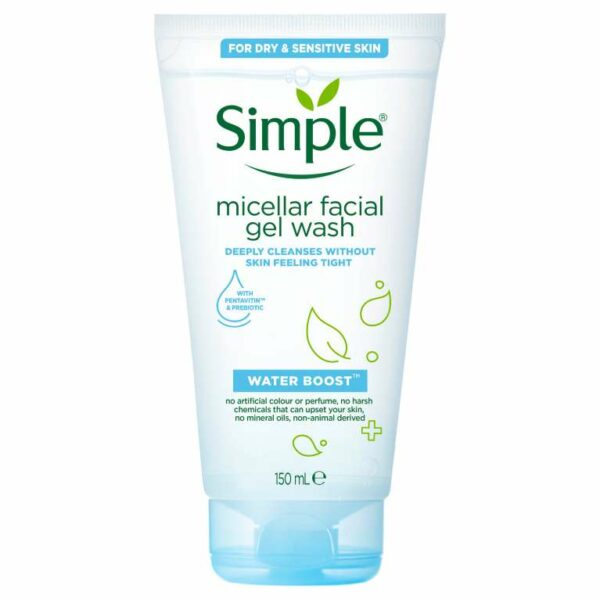 simple water boost micellar facial gel wash