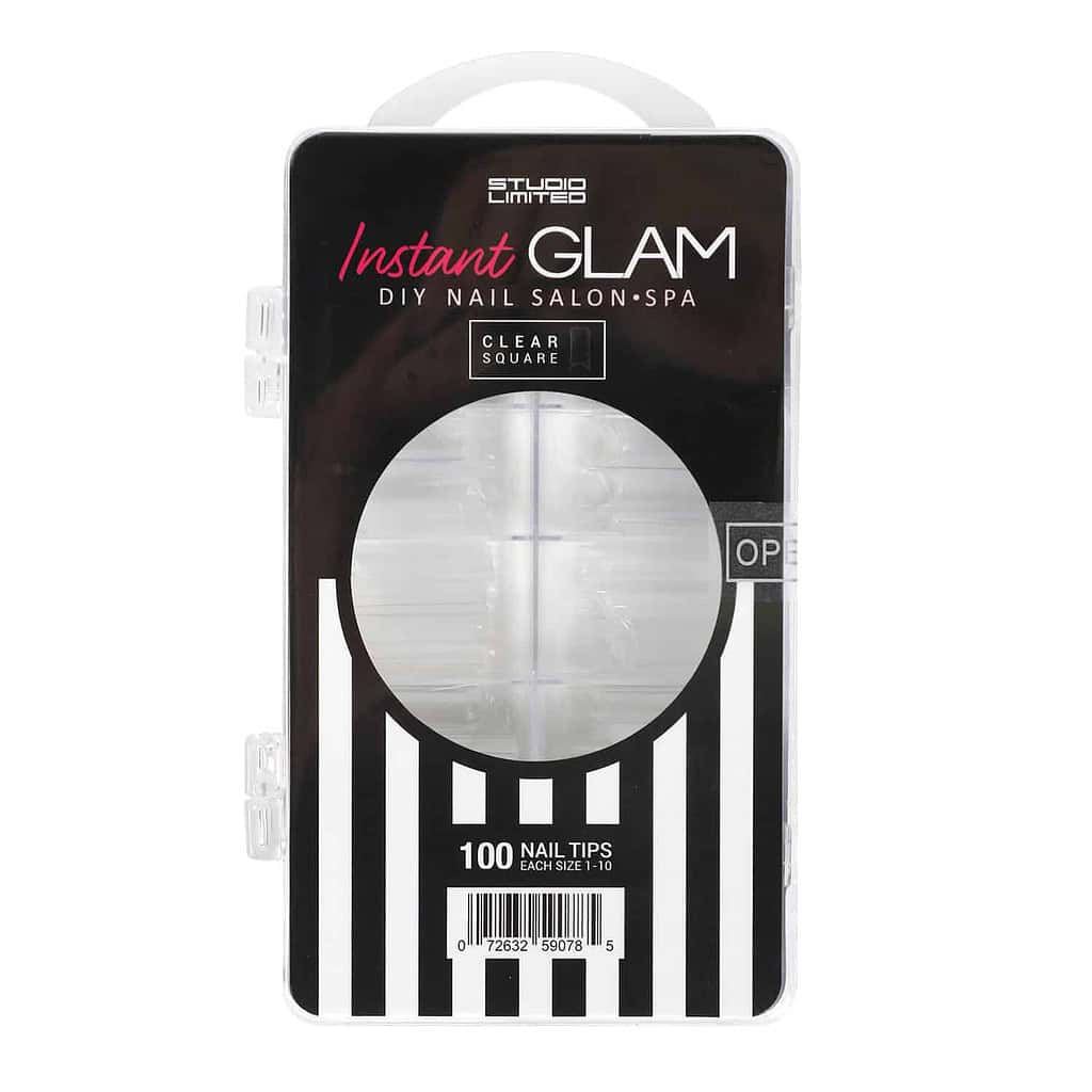 Studio Limited Instant Glam Clear Square Nail Tips 100 studio-limited-instant-glam-clear-square-nail-tips-100