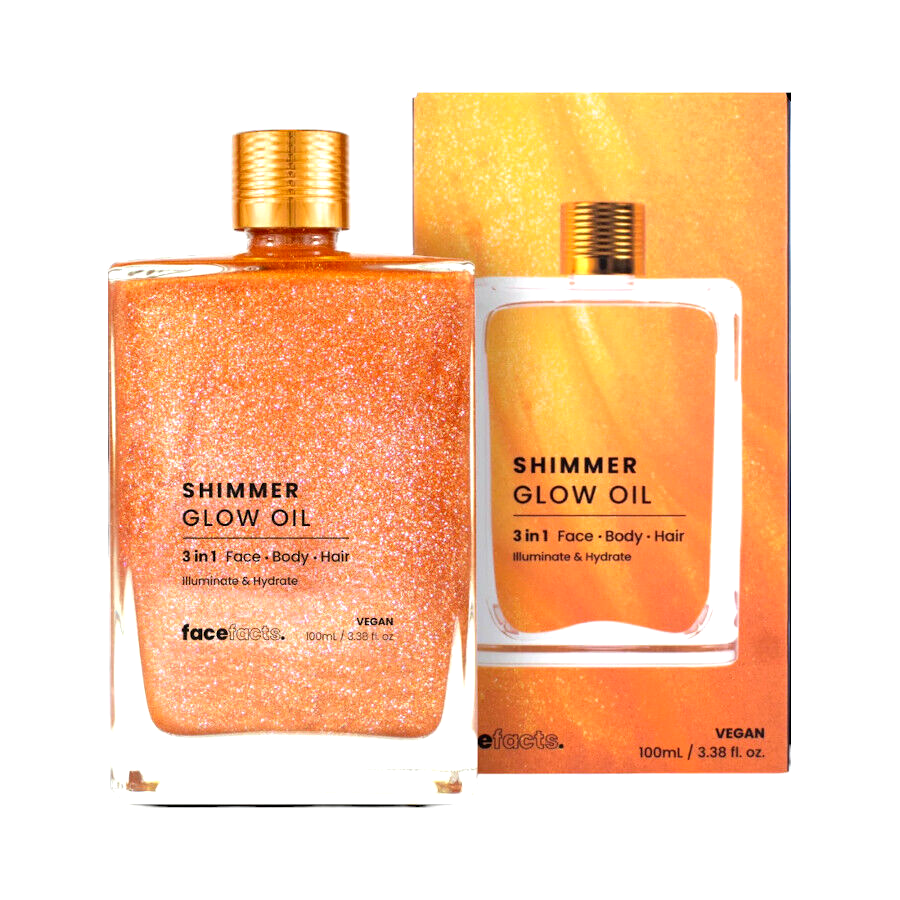 facefactsshimmerglowoil2 Face Facts Shimmer Glow Oil - Image 1