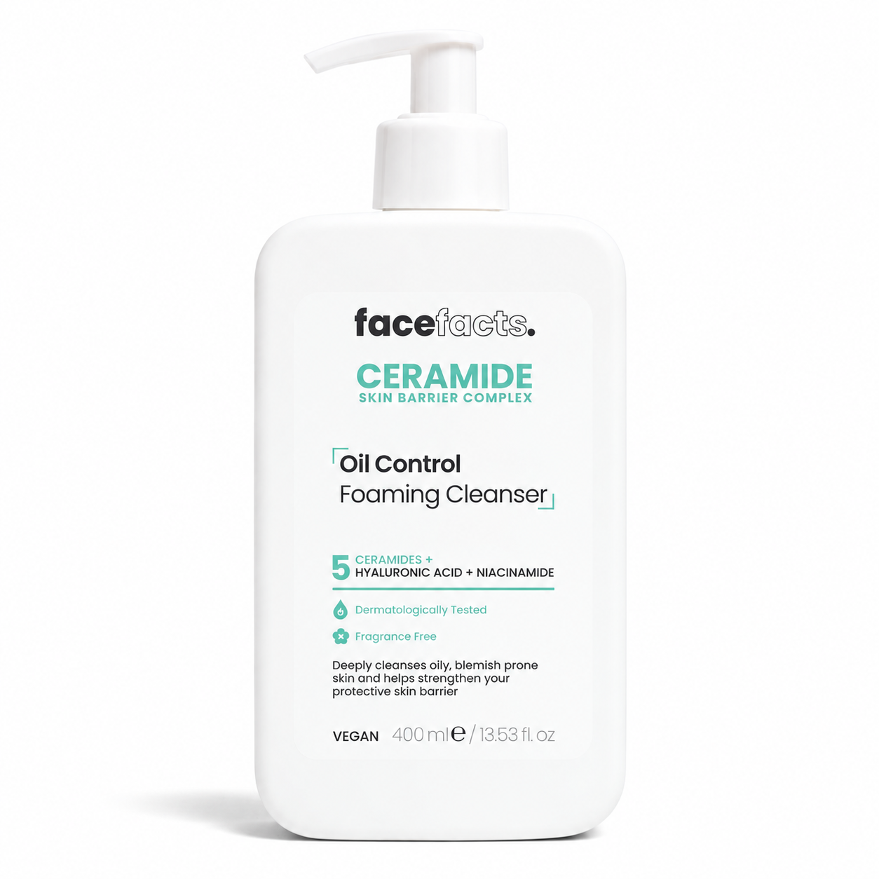 facefactsoilcontrolfoamingcleanser Face Facts Ceramide Oil Control Foaming Cleanser - Image 1