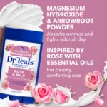 Dr Teal's Aluminum Free Deodorant Rose and Milk - Image 4