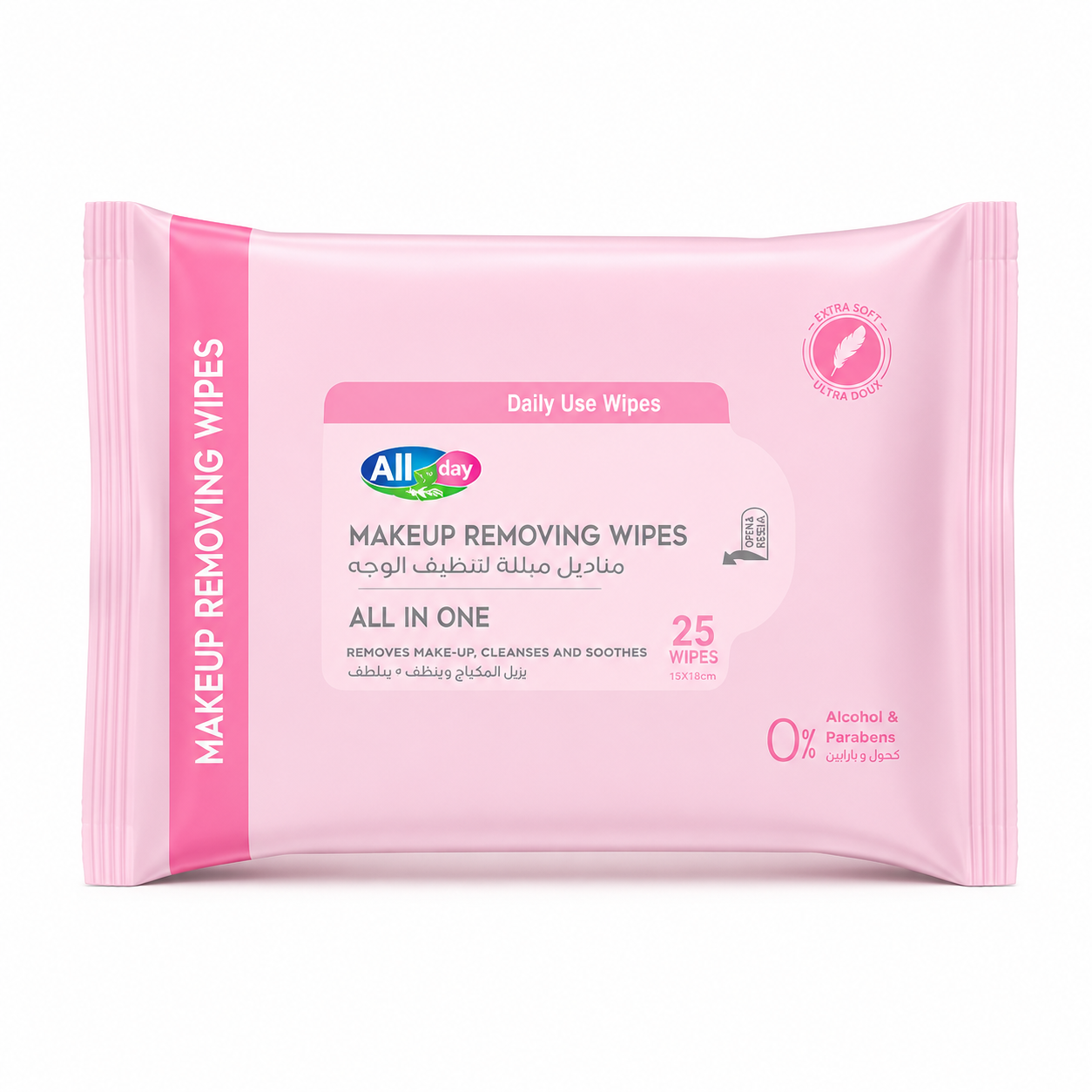 alldaymakeupwipes2 All Day Makeup Removing Wipes 25 Sheets - Image 1