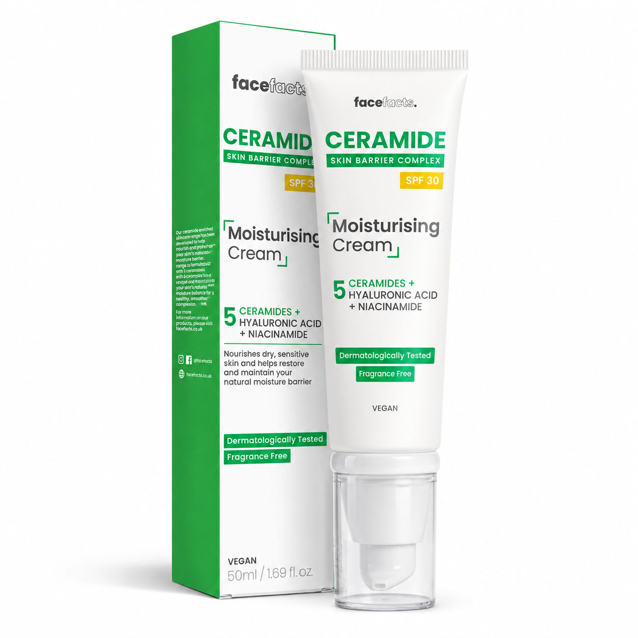 facefactsmoisturisingcreamspf3 Face Facts Ceramide Moisturising Cream SPF 30 - Image 1