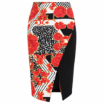 River Island Urban Orange Print Pencil Skirt – UK 12